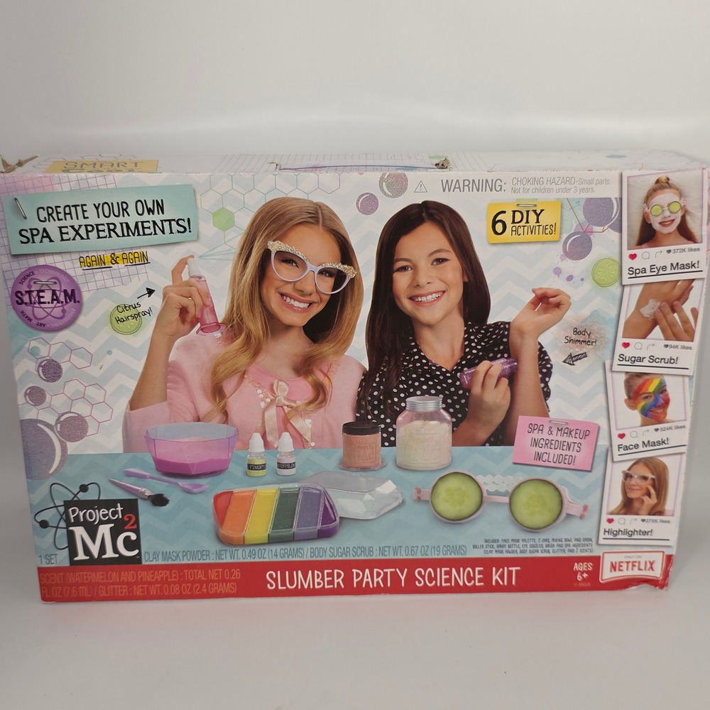 Project Mc2 Slumber Party Science Kit Kids OS Multi Excellent DIY Spa STEAM Toy